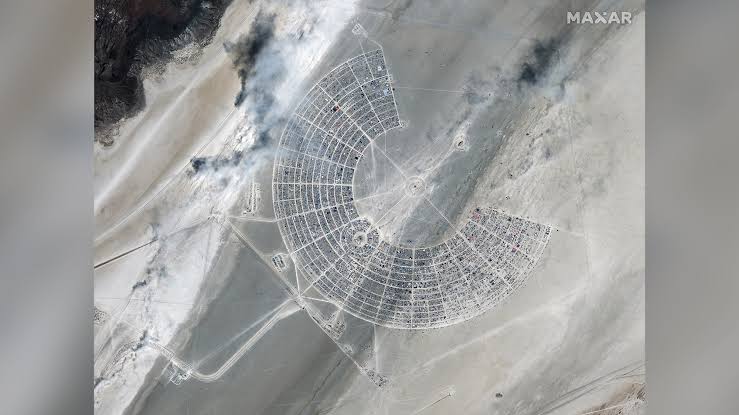 burning man from space