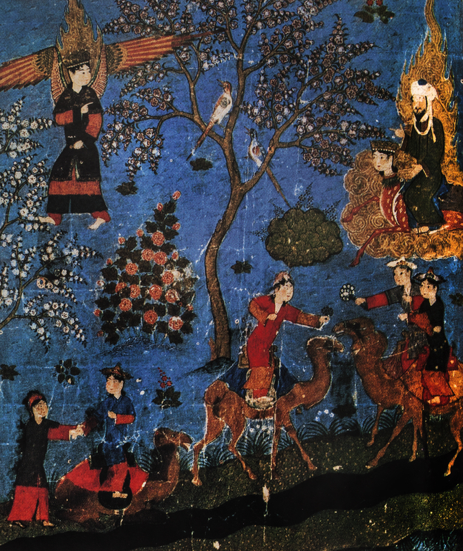 Tapestry depicting Isra' and Mi'raj.