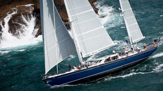 Superyacht racing at the New Zealand Millennium Cup.