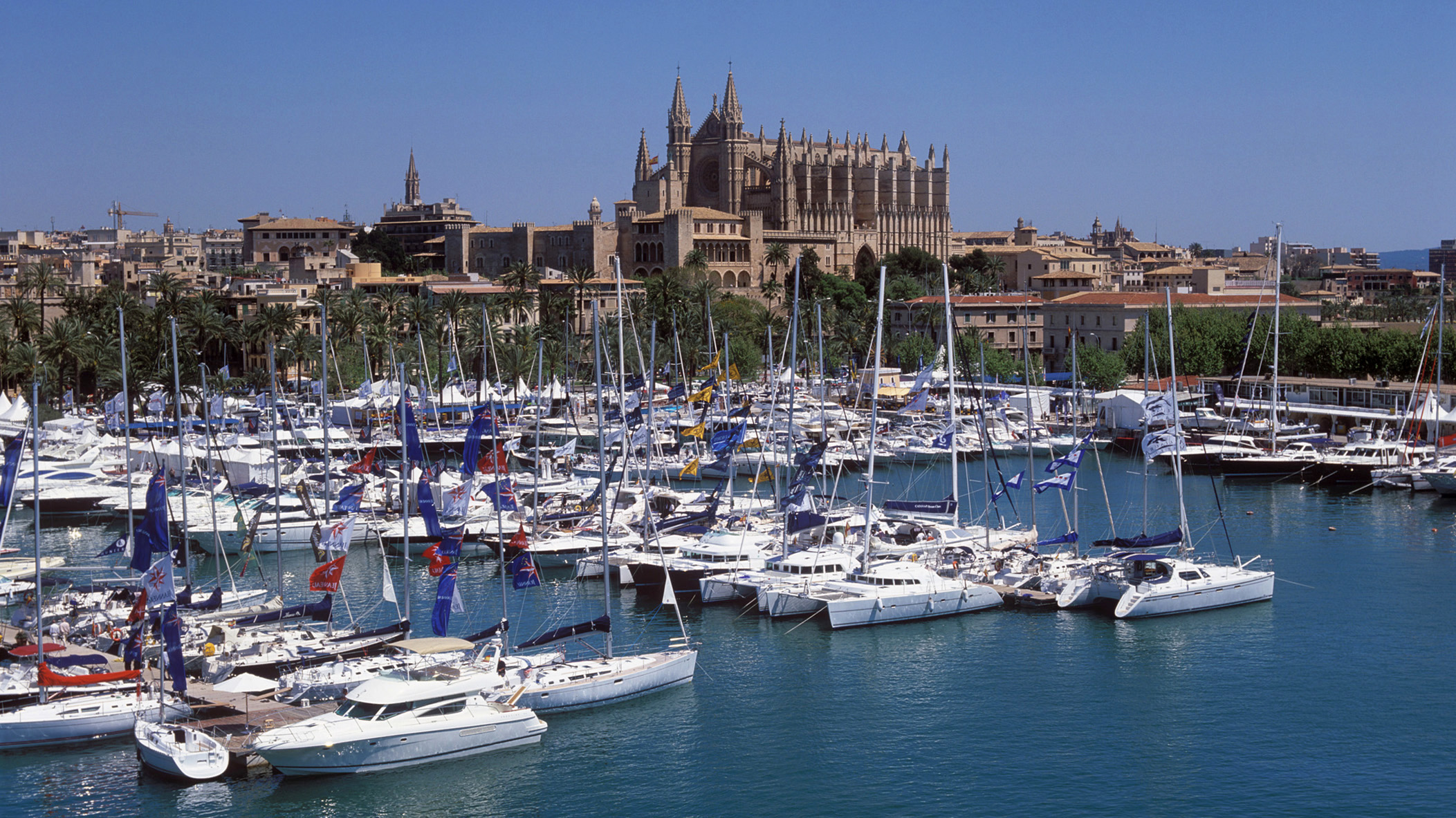 Yachts docked during the Palma Superyacht Cup.