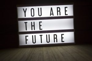 'You are the future' quote with the text in a lightbox.